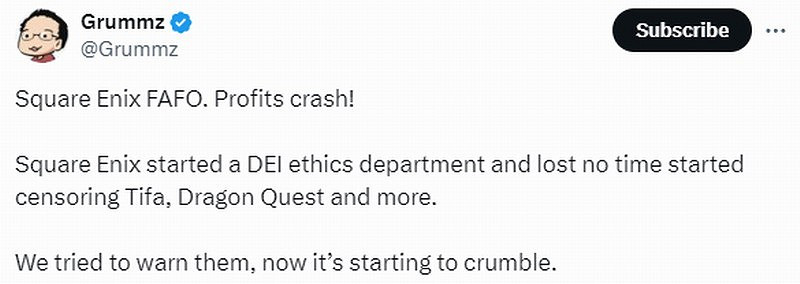 傳SE成立DEI團隊審查旗下遊戲角色：蒂法將變醜？