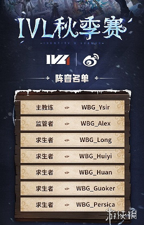 第五人格IVL秋季賽大名單一覽2024