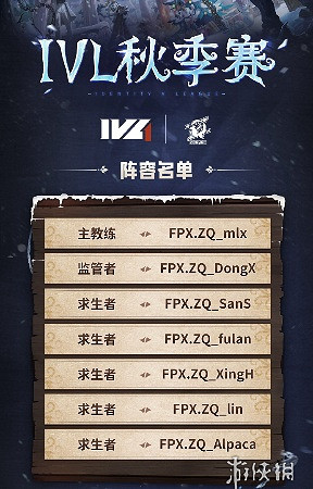 第五人格IVL秋季賽大名單一覽2024