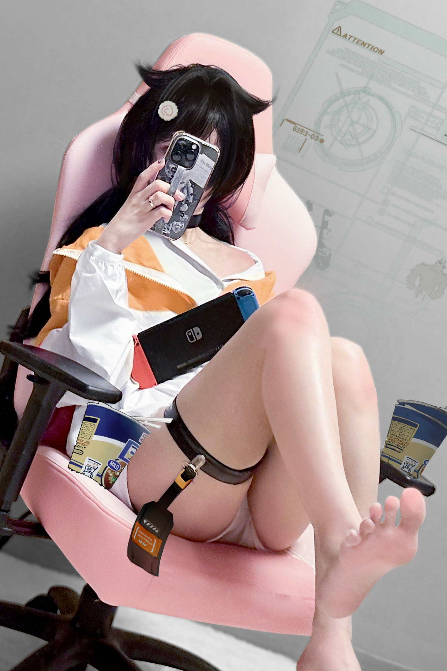 國外小姐姐COS《妮姬》角色 蜂腰肥臀姿勢性感誘人！