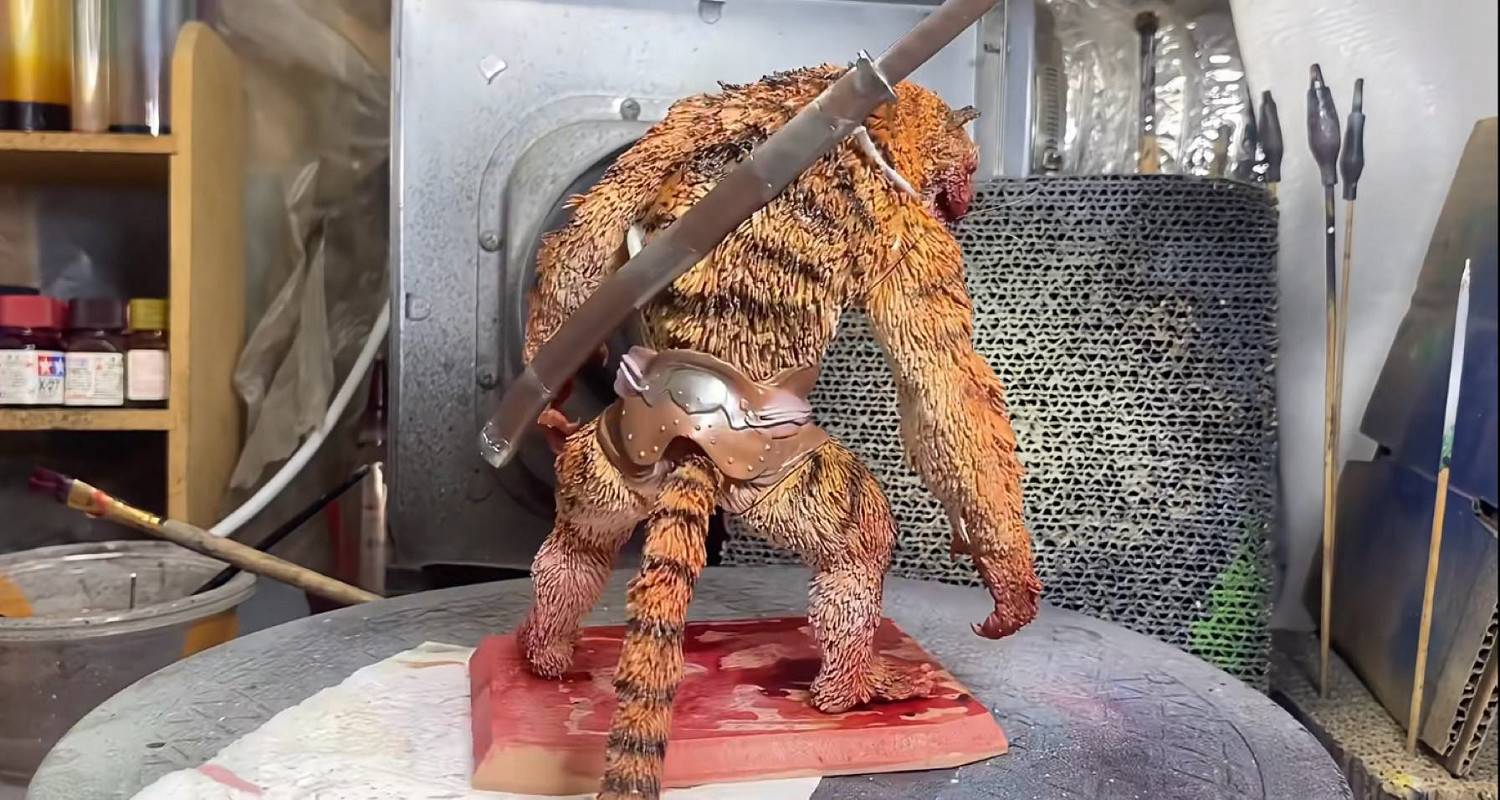 中國塗裝大佬自製《黑神話》虎先鋒模型手辦:細節拉滿 中國塗裝大佬自製《黑神話》虎先鋒模型手辦:細節拉滿