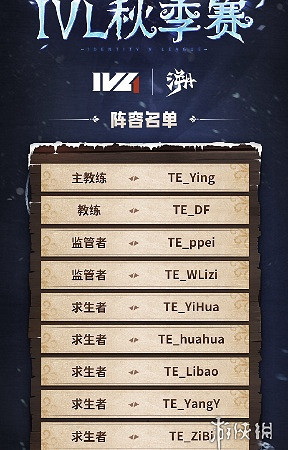 第五人格IVL秋季賽大名單一覽2024