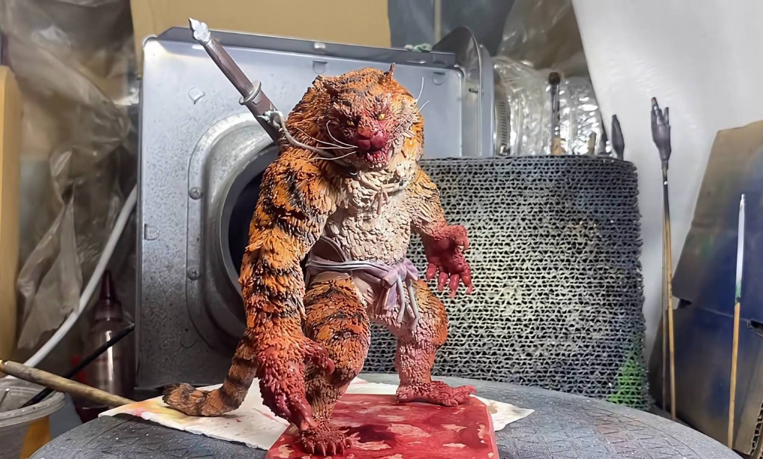 中國塗裝大佬自製《黑神話》虎先鋒模型手辦:細節拉滿 中國塗裝大佬自製《黑神話》虎先鋒模型手辦:細節拉滿