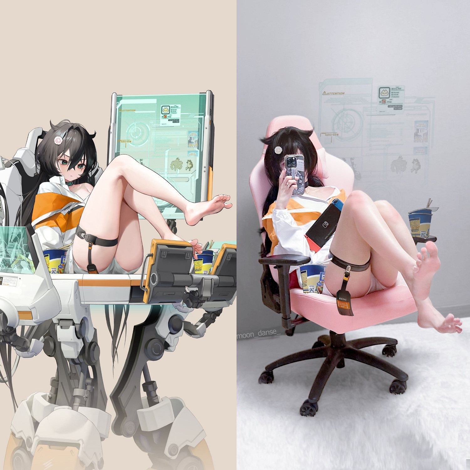 國外小姐姐COS《妮姬》角色 蜂腰肥臀姿勢性感誘人！