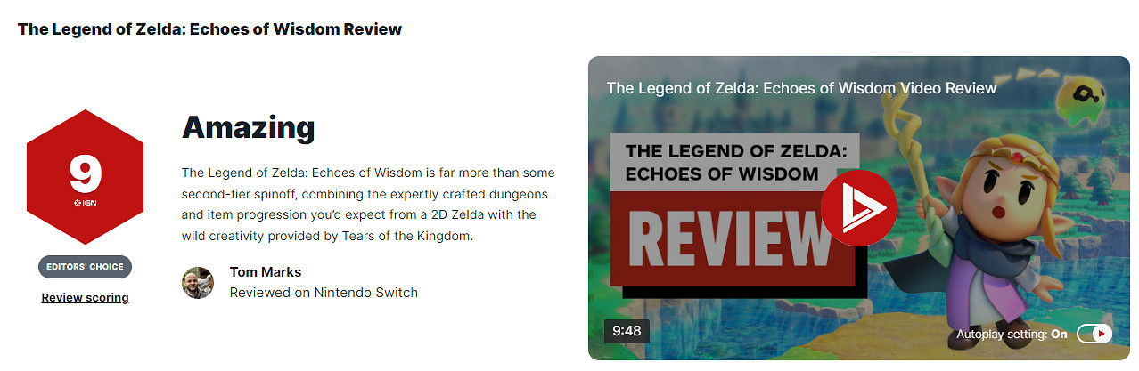 《塞爾達傳說:智慧的再現》媒體評分解禁 M站均分86 《塞爾達傳說:智慧的再現》媒體評分解禁 M站均分86