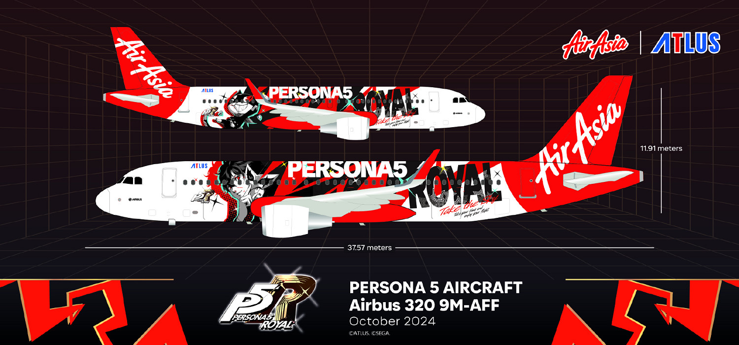 P5R主題“痛飛機” 《女神異聞錄5皇家版》連動亞洲航空 P5R主題“痛飛機” 《女神異聞錄5皇家版》連動亞洲航空