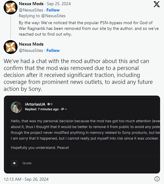 破案了!《戰神5》PC版解綁MOD下架是創作者幹的! 破案了!《戰神5》PC版解綁MOD下架是創作者幹的!
