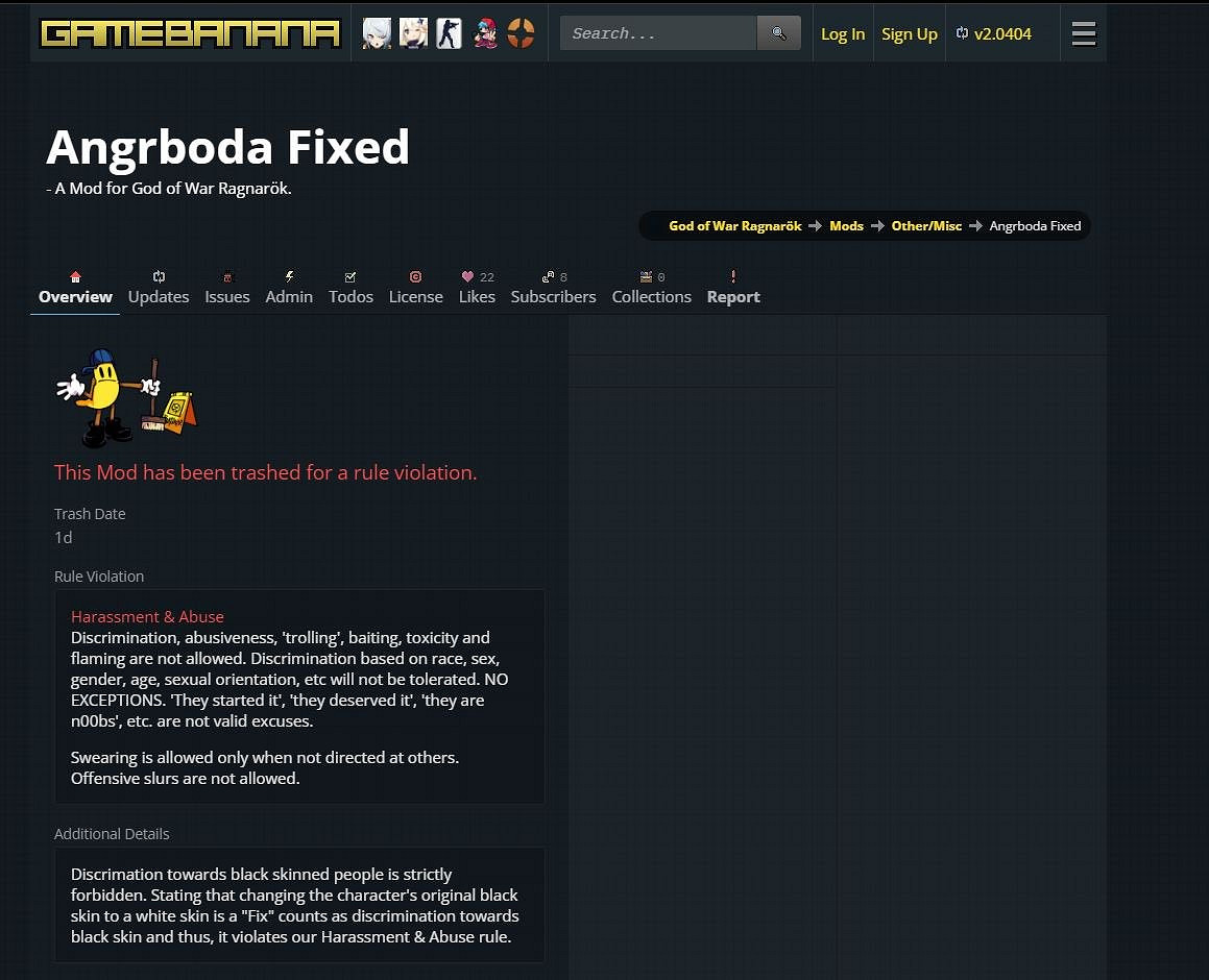 玩家發布《戰神：諸神黃昏》白人女主MOD 被屢次刪除