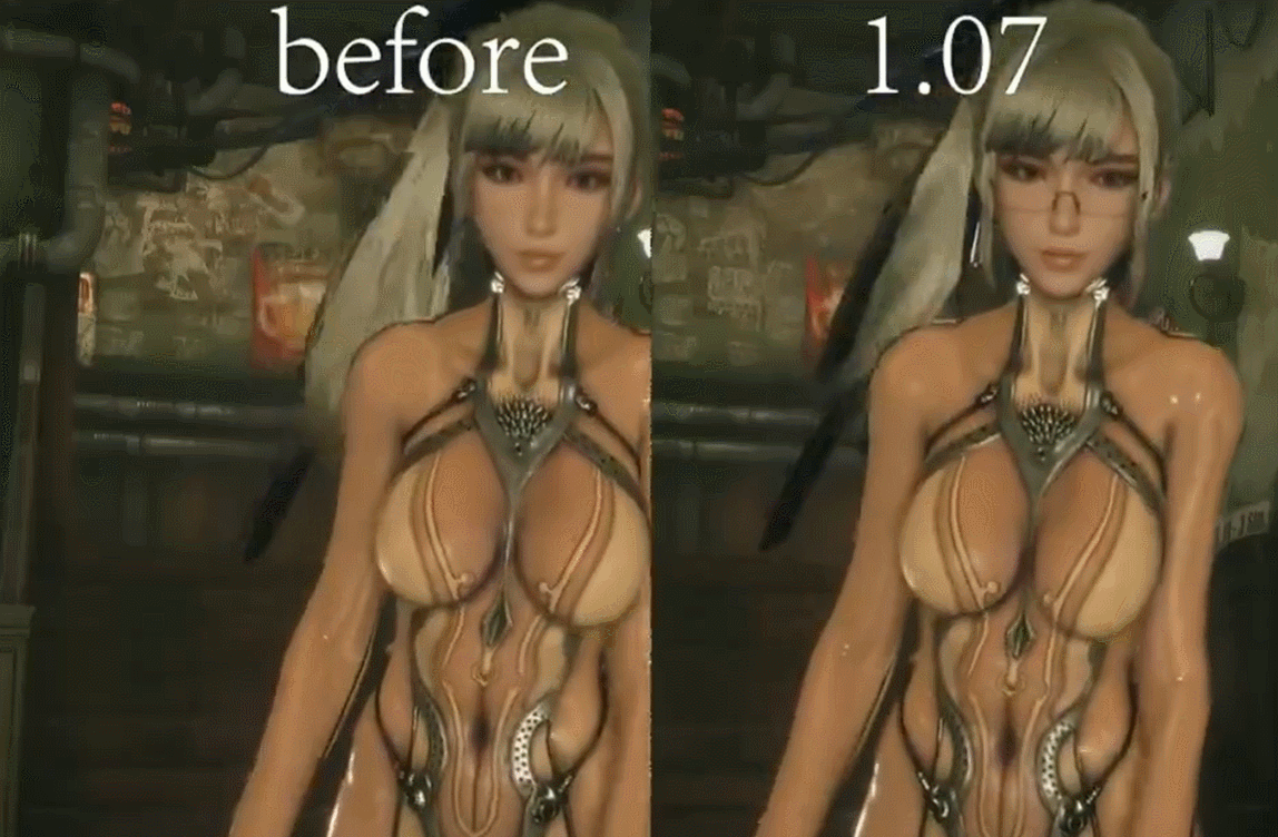 《劍星》更新前後對比圖 胸部動畫效果提升有晃動效果