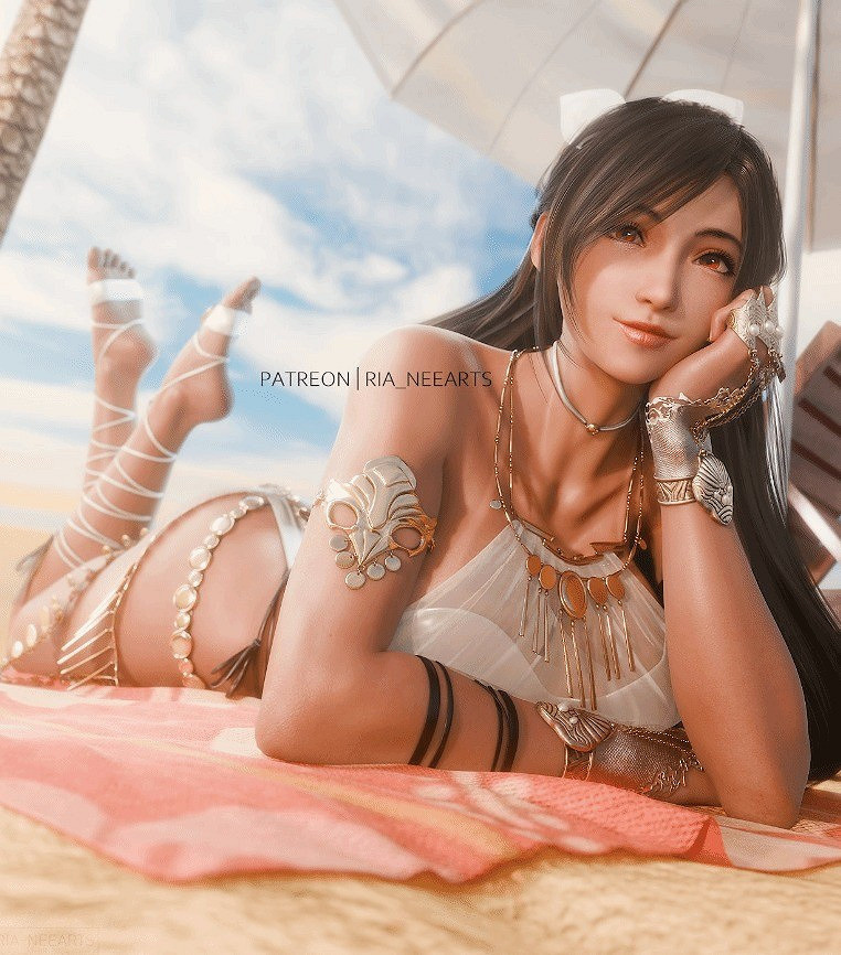 《最終幻想7》蒂法新3D美圖 獨特的惡魔風格邪魅氣質