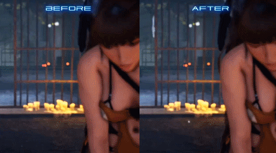 《劍星》更新前後對比圖 胸部動畫效果提升有晃動效果