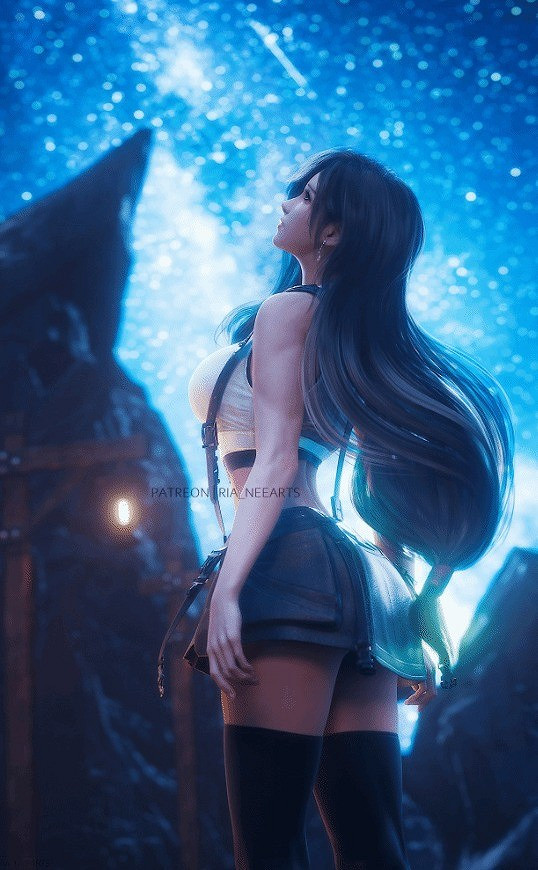 《最終幻想7》蒂法新3D美圖 獨特的惡魔風格邪魅氣質