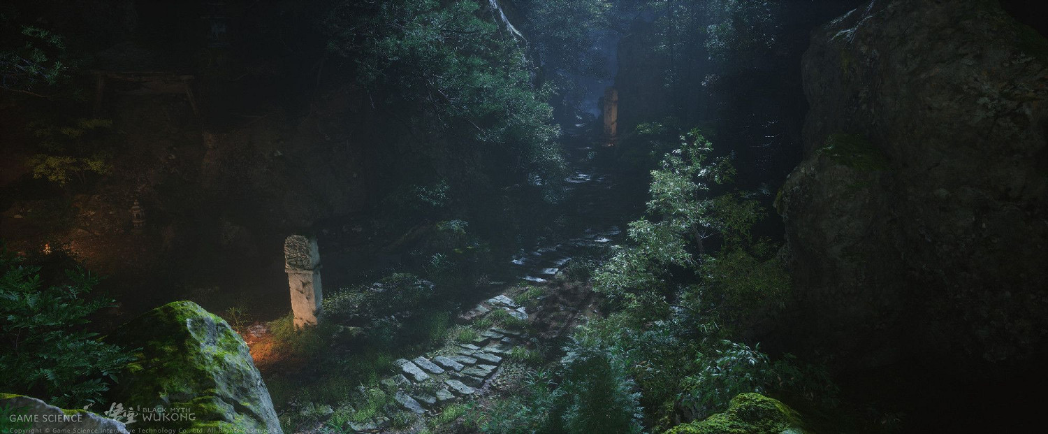 《黑神話：悟空》“黑風山”場景建模 景色美輪美奐