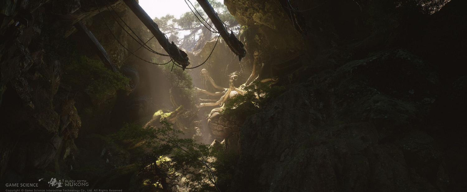 《黑神話：悟空》“黑風山”場景建模 景色美輪美奐