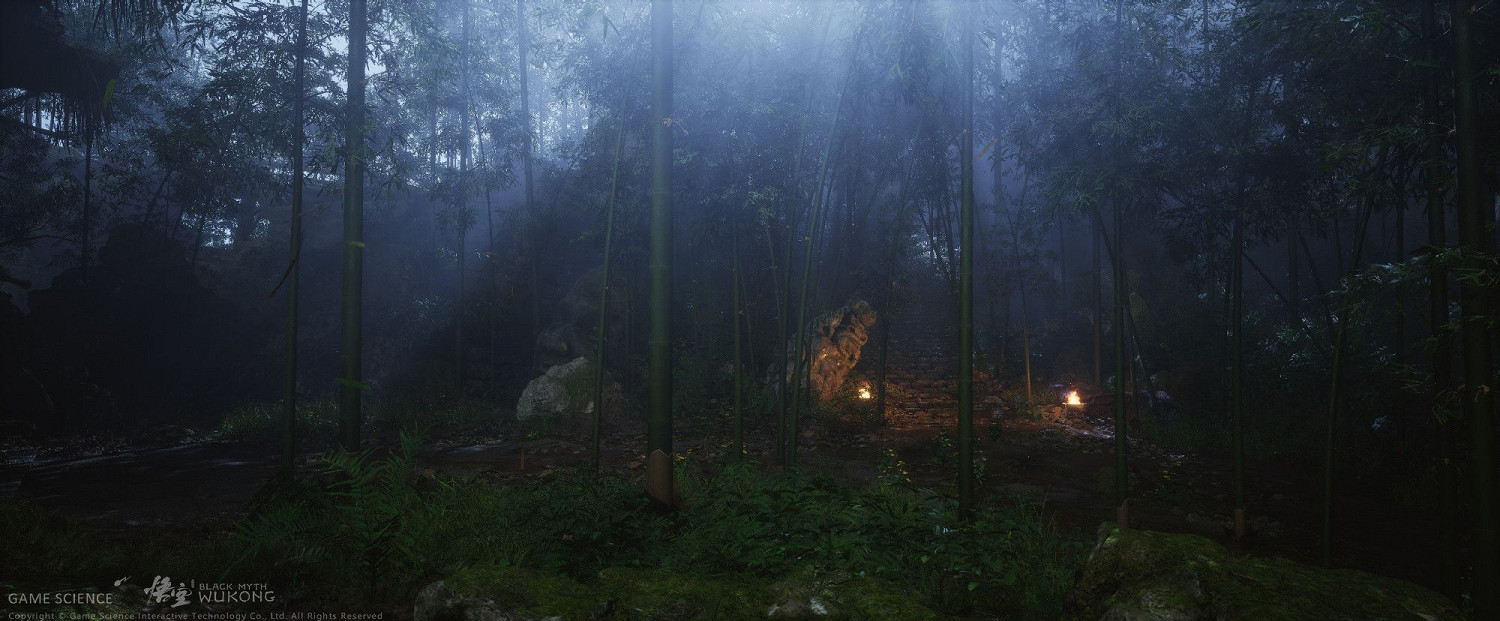 《黑神話：悟空》“黑風山”場景建模 景色美輪美奐