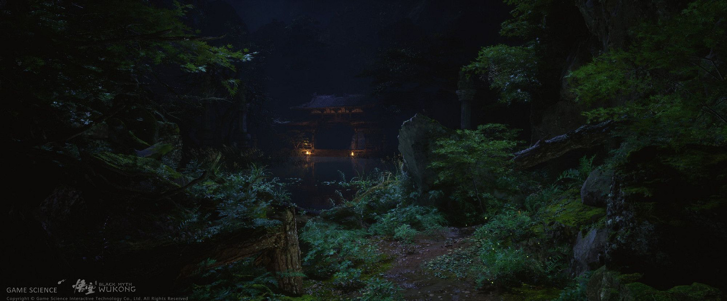 《黑神話：悟空》“黑風山”場景建模 景色美輪美奐