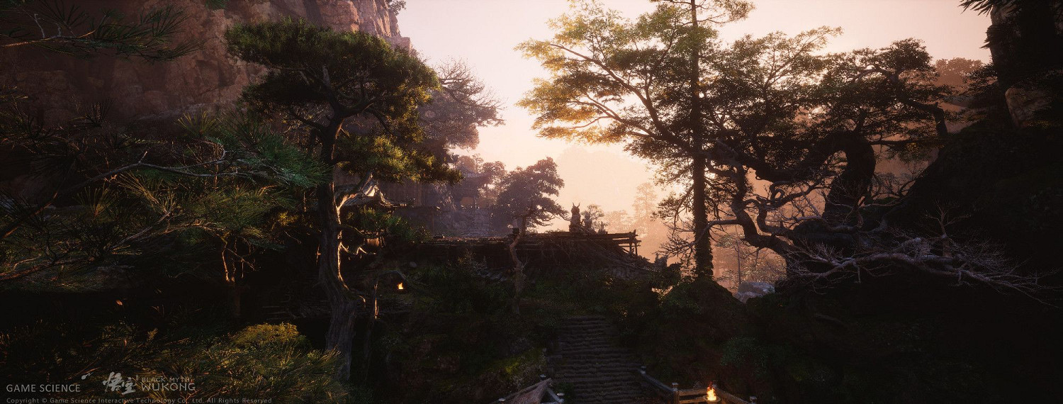 《黑神話：悟空》“黑風山”場景建模 景色美輪美奐