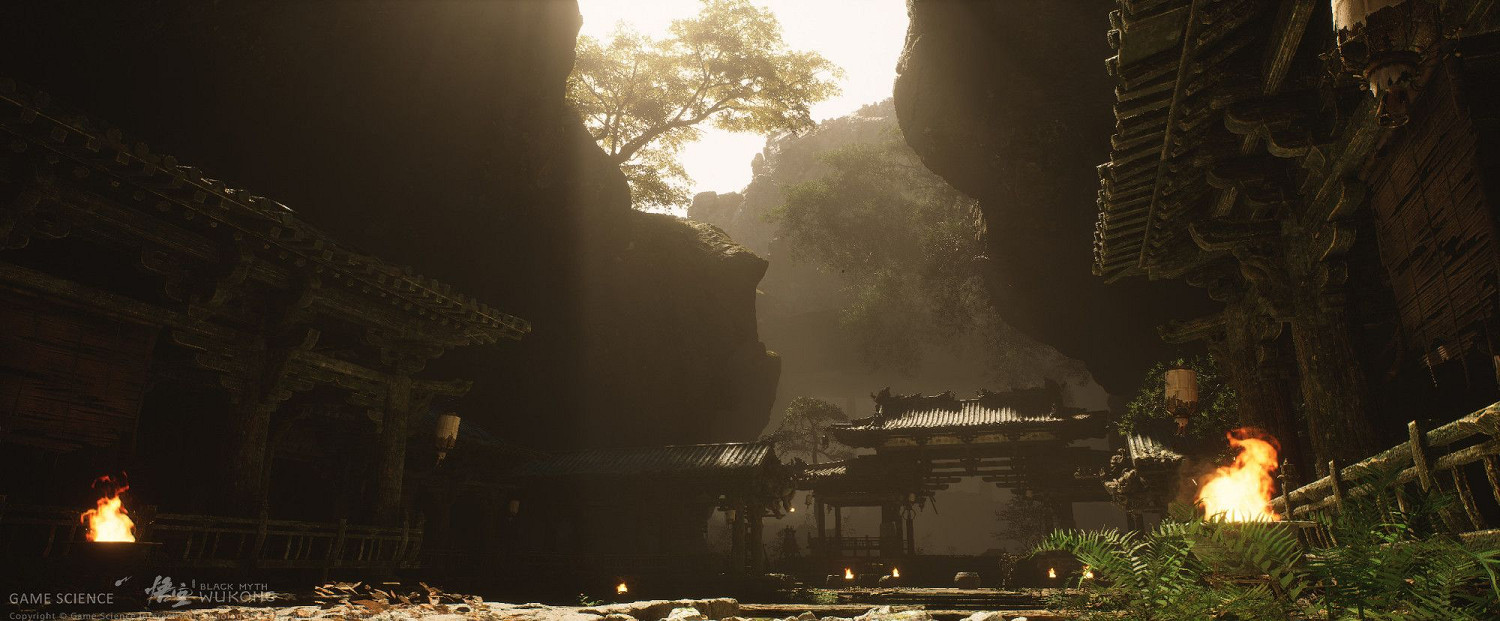 《黑神話：悟空》“黑風山”場景建模 景色美輪美奐