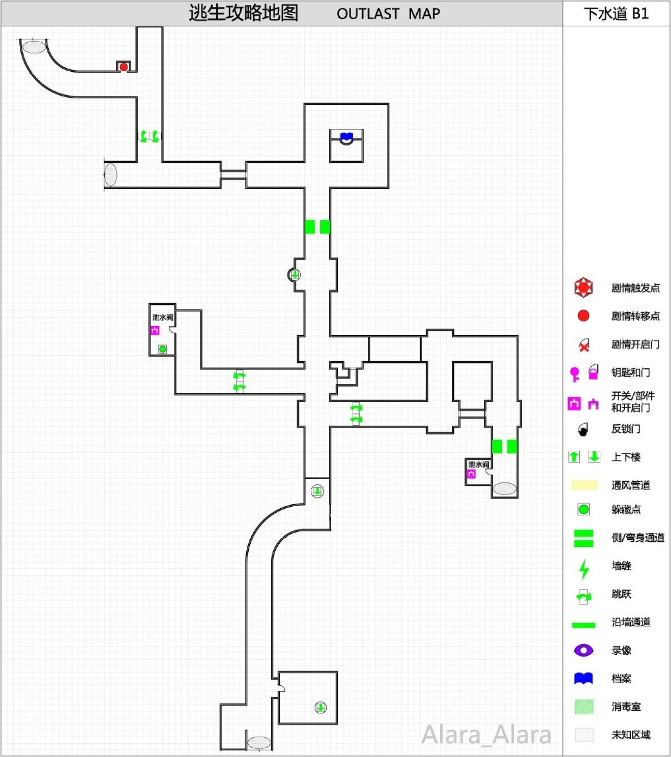 《逃生(outlast)》遊戲完整地圖 《逃生(outlast)》遊戲完整地圖