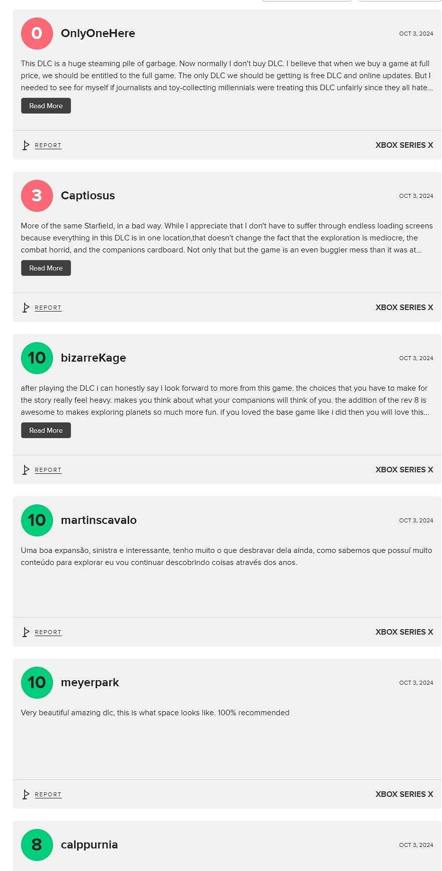 《星空》DLC評價兩極分化嚴重!M站玩家評分只有60 《星空》DLC評價兩極分化嚴重!M站玩家評分只有60