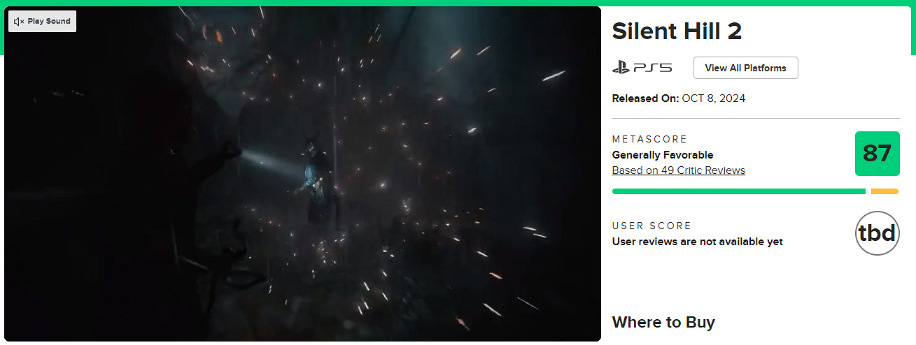 《沉默之丘2重製版》媒體評分出爐!十分優秀的重製版 《沉默之丘2重製版》媒體評分出爐!十分優秀的重製版