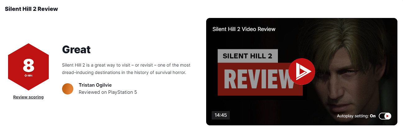 《沉默之丘2重製版》媒體評分出爐!十分優秀的重製版 《沉默之丘2重製版》媒體評分出爐!十分優秀的重製版