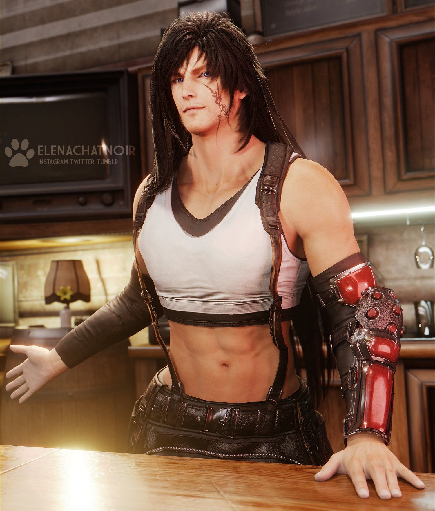 大神自製《FF16》吉爾同人渲染圖:藍色內衣 性感十足 大神自製《FF16》吉爾同人渲染圖:藍色內衣 性感十足