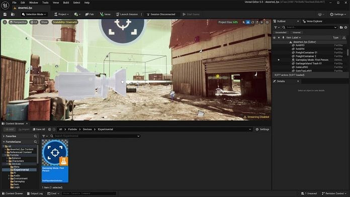 《要塞英雄》UEFN工具推出第一人稱視角功能 玩法擴展