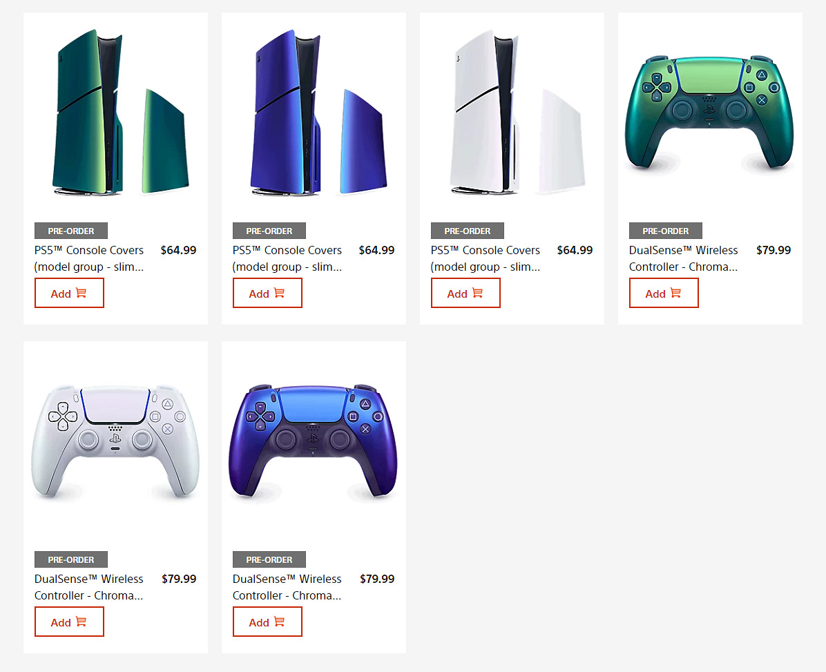 PS5“炫彩”配色外設預購開啟 搖桿定價79.99美元 PS5“炫彩”配色外設預購開啟 搖桿定價79.99美元