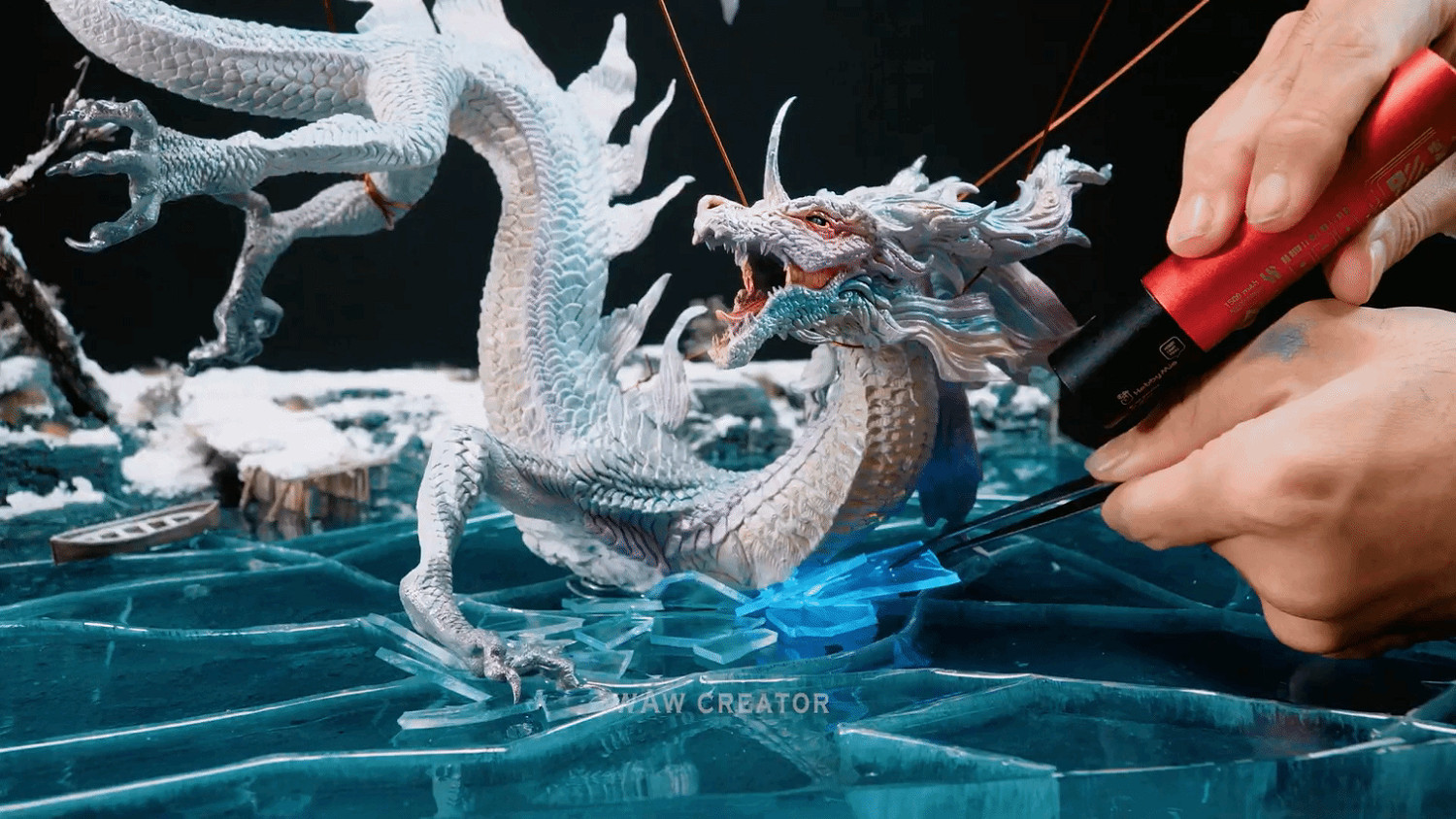 極度精致！大神製作《黑神話》亢金龍之戰實景模型