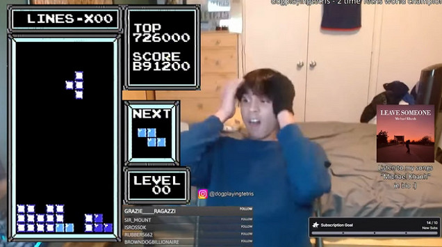 16歲天才俄羅斯玩家突破極限打穿NES版《俄羅斯方塊》