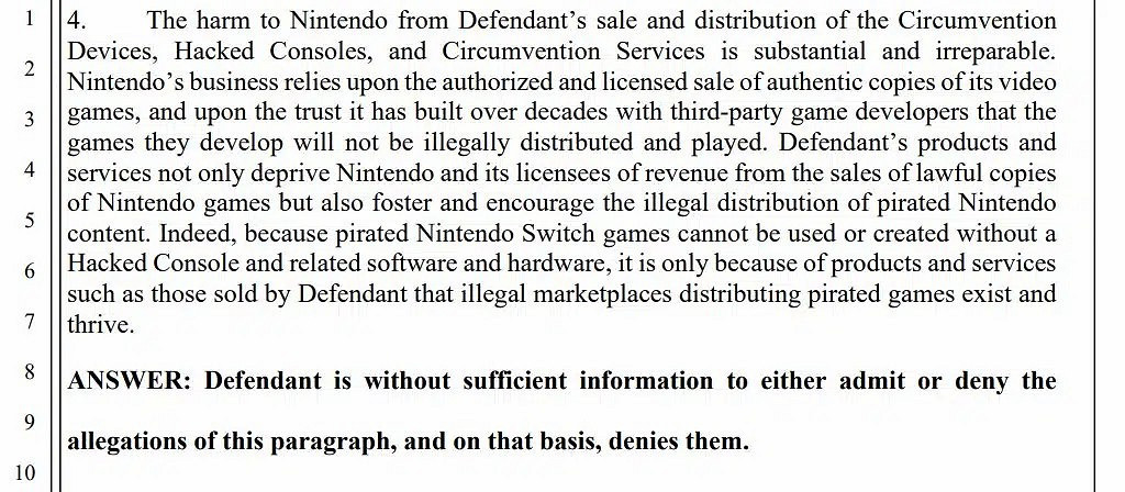 Switch破解商否認任天堂指控 將親自上陣自己辯護！