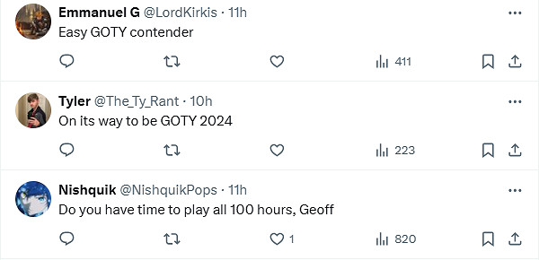 TGA主持人發文祝賀《暗喻幻想》 國外網友:提名穩了? TGA主持人發文祝賀《暗喻幻想》 國外網友:提名穩了?