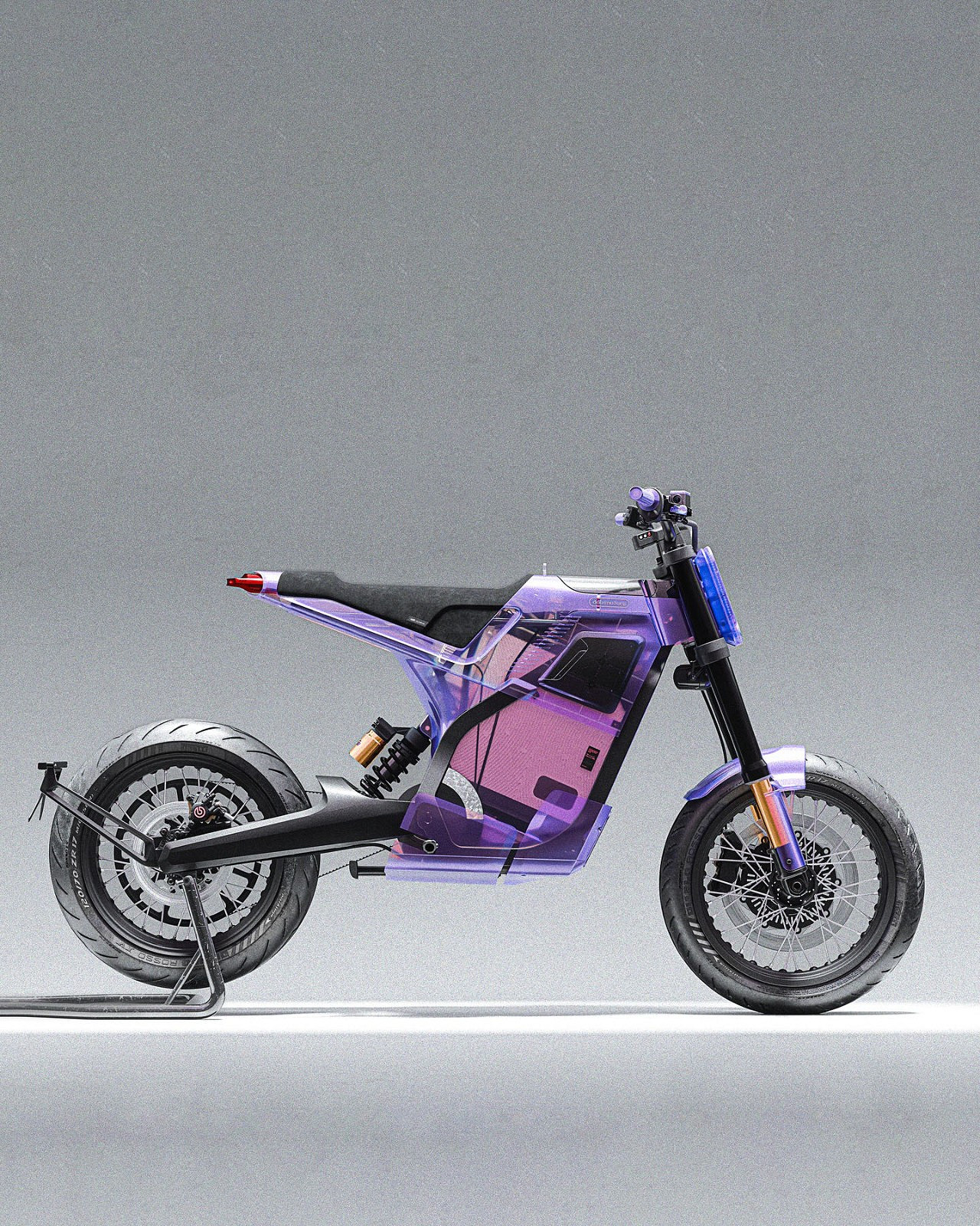 酷炫夢幻紫摩托車致敬任天堂GBA！卡帶鑰匙可換壁紙