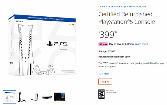 索尼官方推出PS5翻新機,售價約新台幣12228元且附帶一年質保 索尼官方推出PS5翻新機,售價約新台幣12228元且附帶一年質保