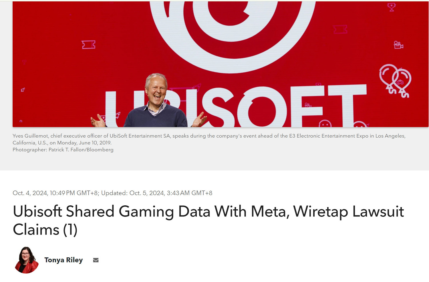 育碧被起訴 未經使用者同意將個人資料分享給Meta 育碧被起訴 未經使用者同意將個人資料分享給Meta