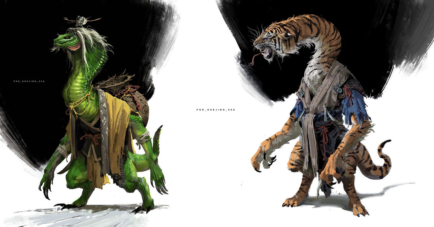 《黑神話》曝海量全新角色設定圖 四大天王、怪物等