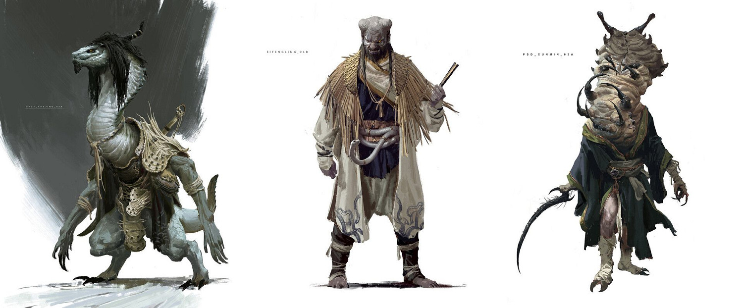 《黑神話》曝海量全新角色設定圖 四大天王、怪物等