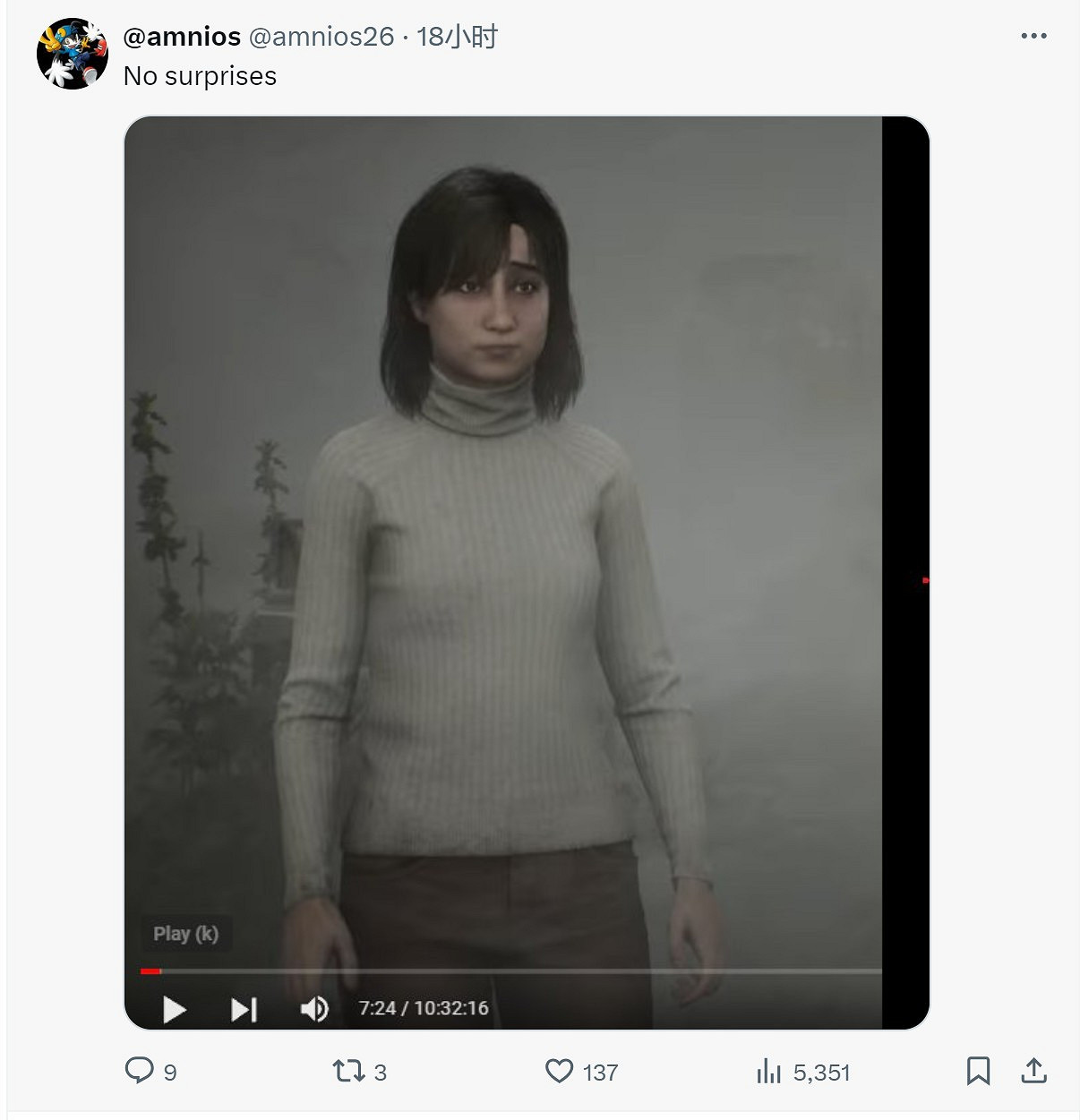 《沉默之丘2：重製版》也搞ZZZQ？玩家：女性長著男人臉