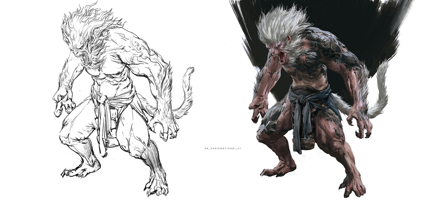 《黑神話》曝海量全新角色設定圖 四大天王、怪物等