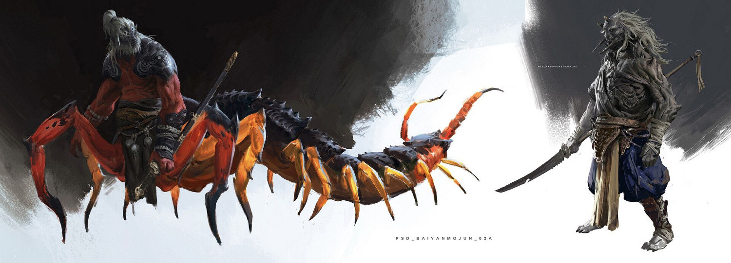 《黑神話》曝海量全新角色設定圖 四大天王、怪物等