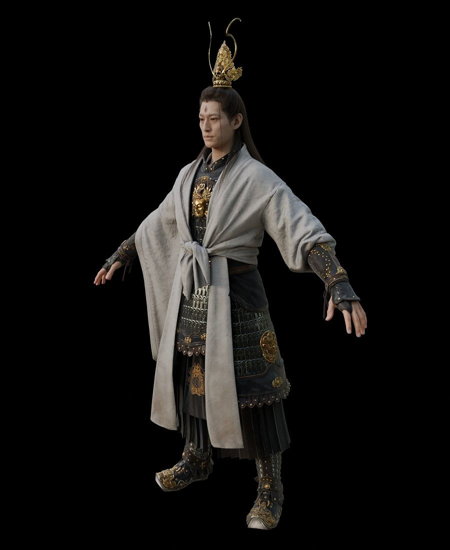 博主分享《黑神話：悟空》二郎神3D模型：帥氣威風！