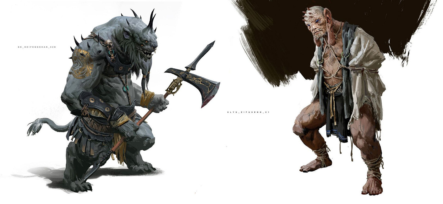 《黑神話》曝海量全新角色設定圖 四大天王、怪物等