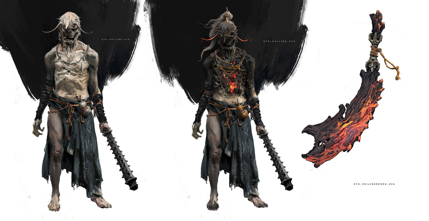 《黑神話》曝海量全新角色設定圖 四大天王、怪物等