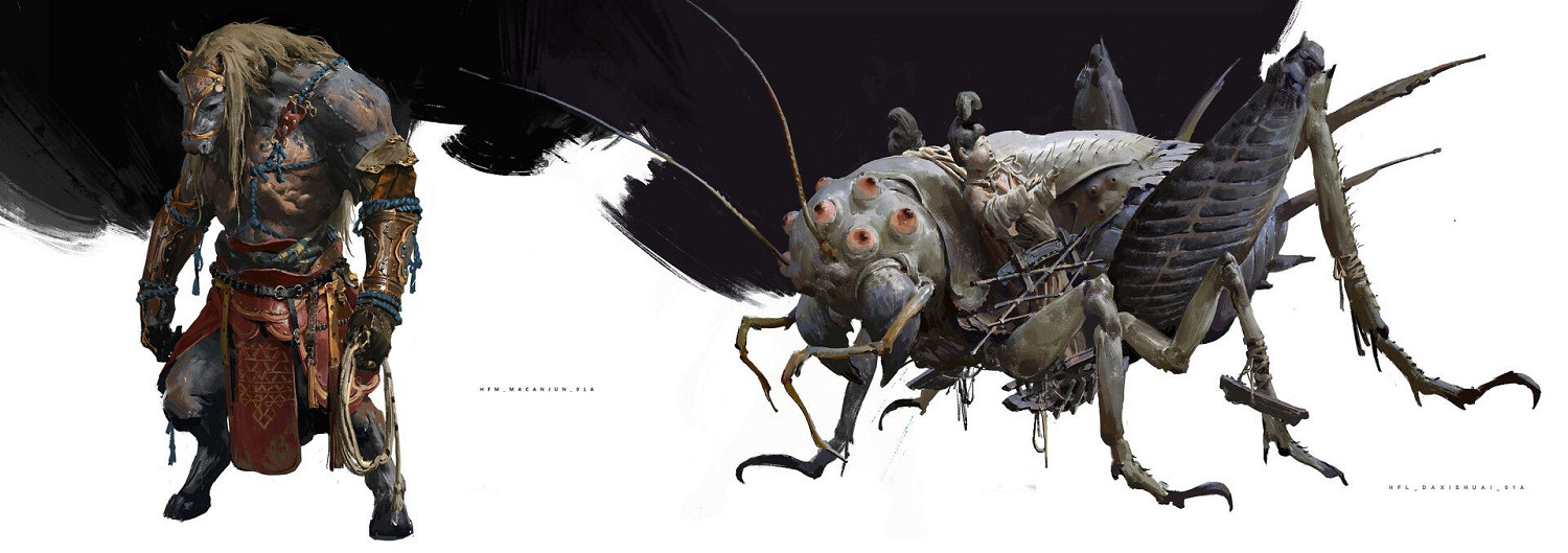 《黑神話》曝海量全新角色設定圖 四大天王、怪物等