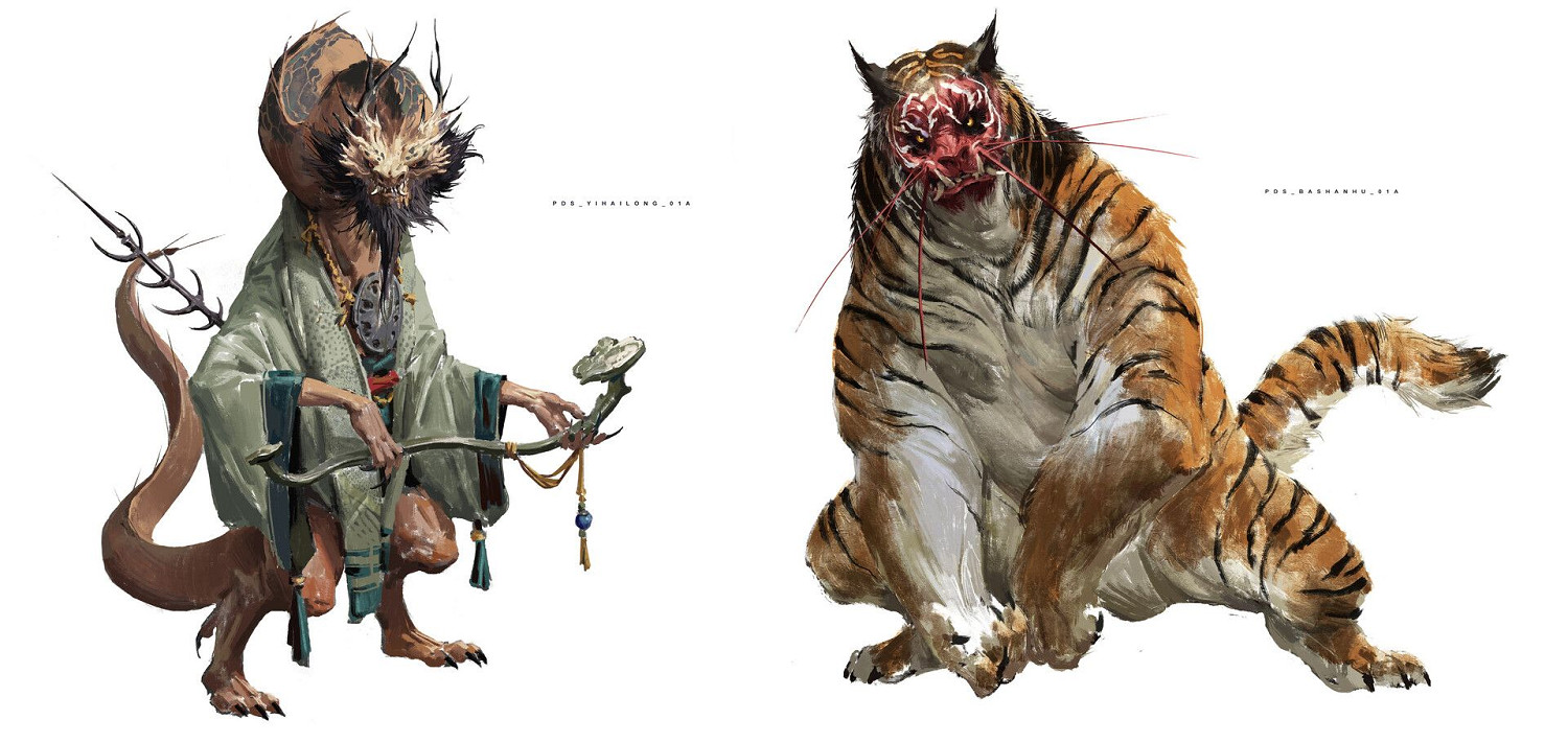 《黑神話》曝海量全新角色設定圖 四大天王、怪物等