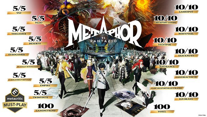 全屏滿分!《暗喻幻想:ReFantazio》媒體讚譽圖公布 全屏滿分!《暗喻幻想:ReFantazio》媒體讚譽圖公布