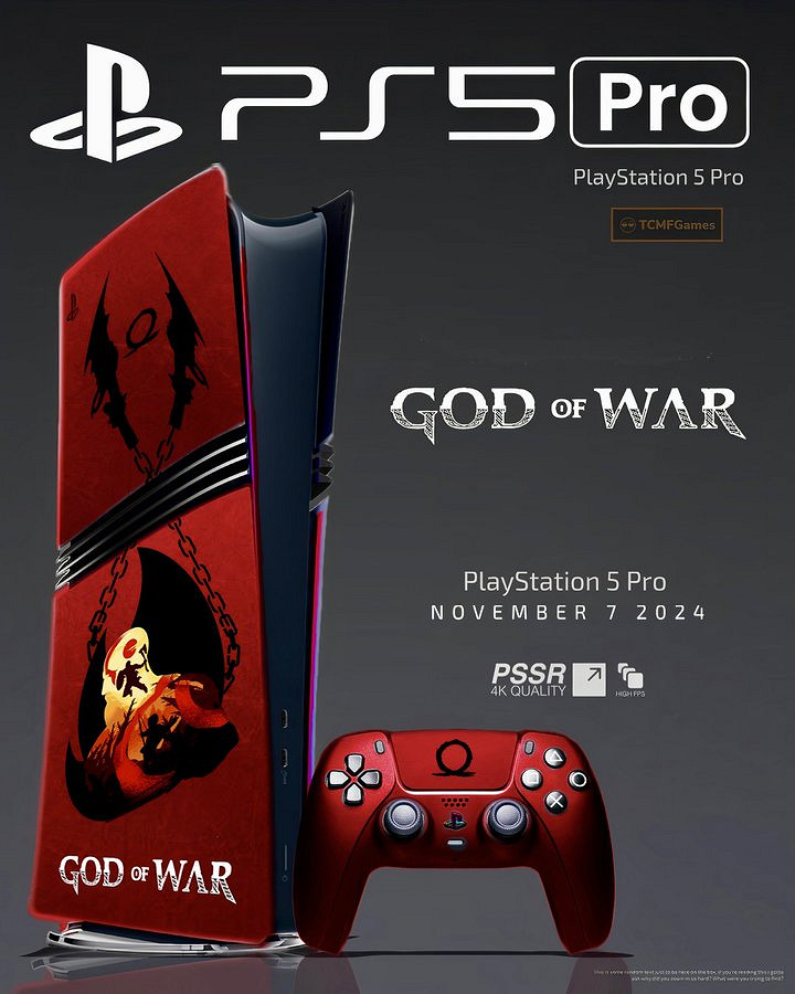 博主飯製《戰神5》主題PS5 Pro：色彩圖案完美契合！