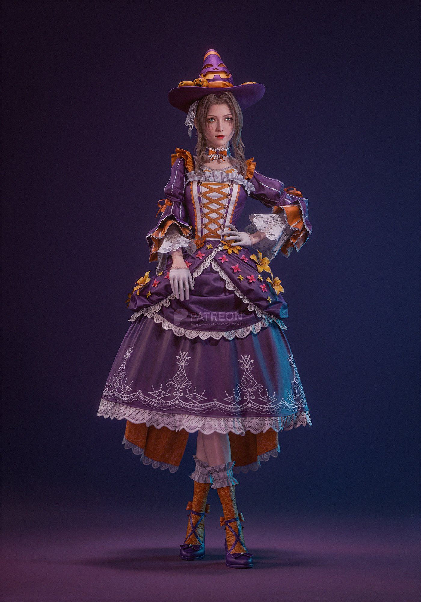 知名3D博主分享《FF7》萬聖節版蒂法:南瓜小惡魔! 知名3D博主分享《FF7》萬聖節版蒂法:南瓜小惡魔!