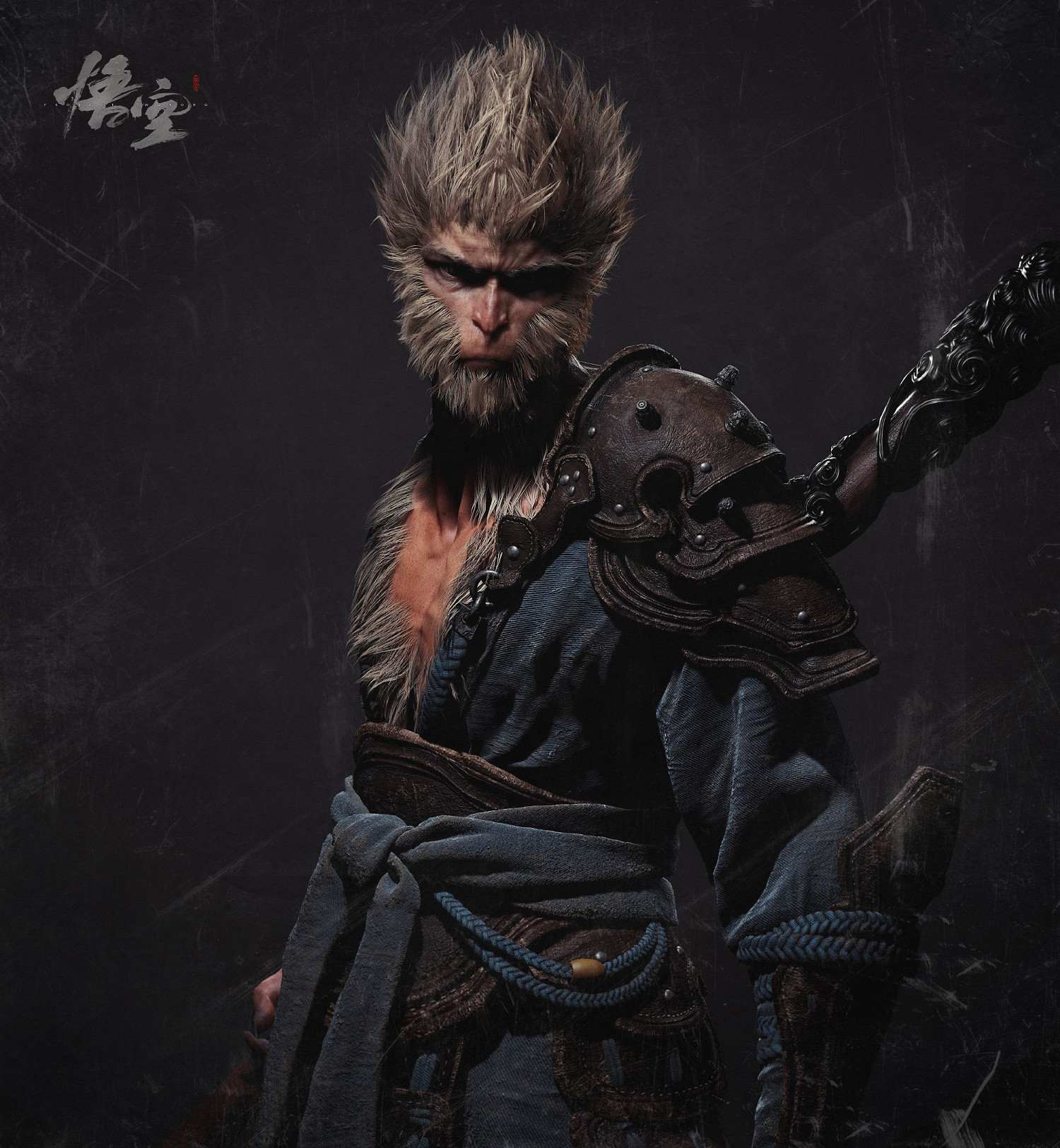 《黑神話：悟空》“廣智”建模展示 齜牙咧嘴面目凶悍